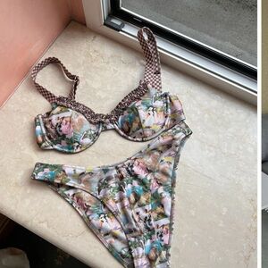 Strawberry milk mob bikini top and bottom.